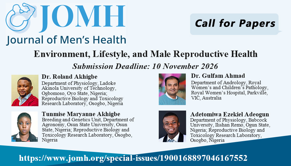 Welcome to your join to discuss the topic: “Environment, Lifestyle, and Male Reproductive Health”